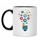 Кружка двухцветная