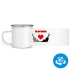 Кружка металлическая белая (круговая запечатка)