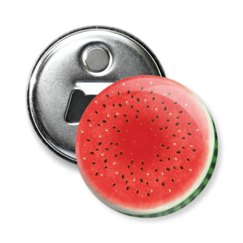 Магнит-открывашка с принтом Арбуз