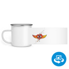 Кружка металлическая белая (круговая запечатка)