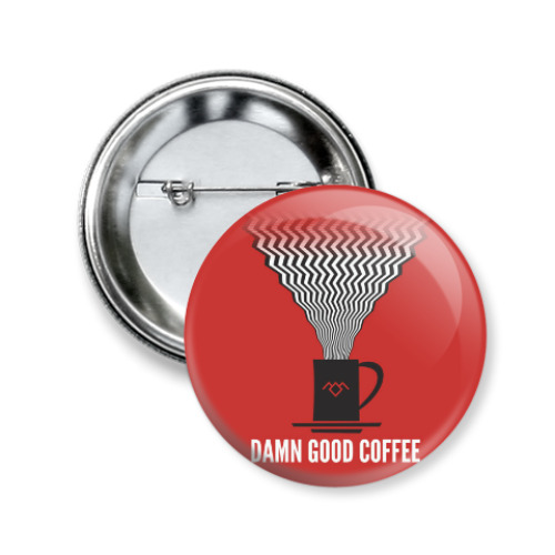 Значок 50мм с принтом Twin Peaks