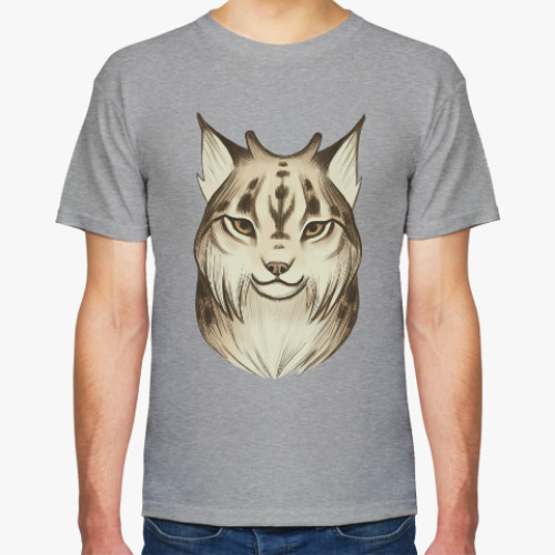 Футболка с принтом Рысь.