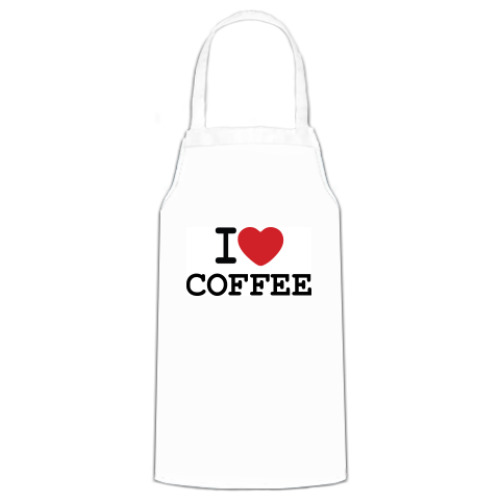 Фартук с принтом I Love Coffee