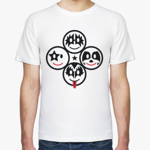 Футболка с принтом Кисс