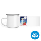 Кружка металлическая белая (круговая запечатка)