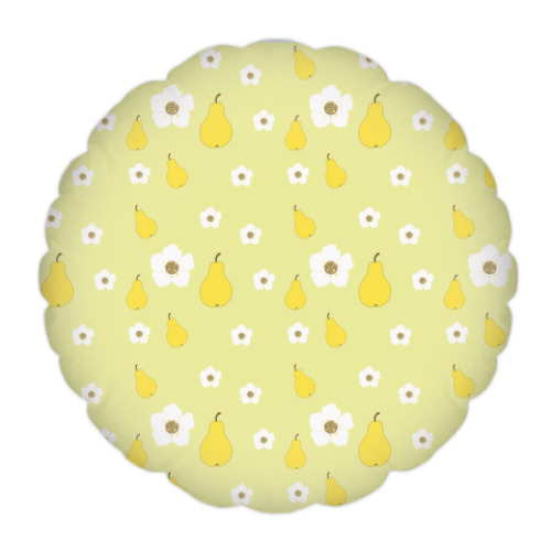 Подушка с принтом Мягкие груши