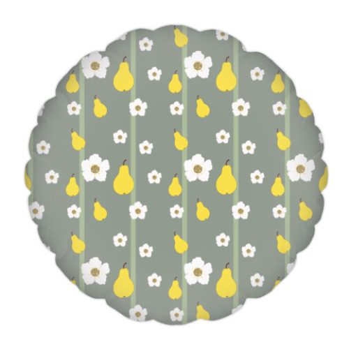 Подушка с принтом Мягкие груши