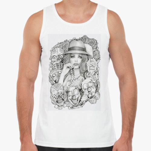 Майка с принтом Old School Girl