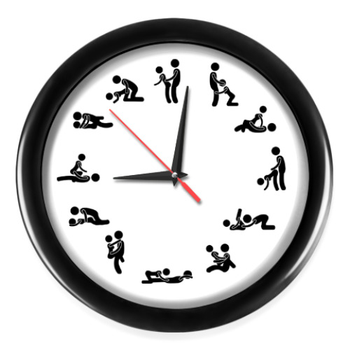 Настенные часы с принтом Секс камасутра.