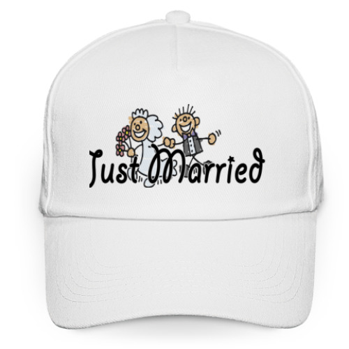 Кепка бейсболка с принтом Молодожены