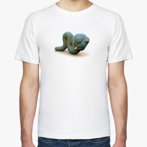 Футболка с принтом  футболка Worm