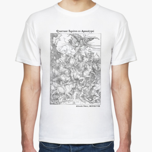 Футболка с принтом Альбрехт Дюрер  «Четыре всадника Апокалипсиса»
