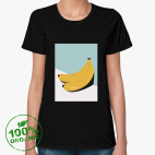 Женская футболка из органик-хлопка Бананы
