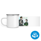 Кружка металлическая белая (круговая запечатка)