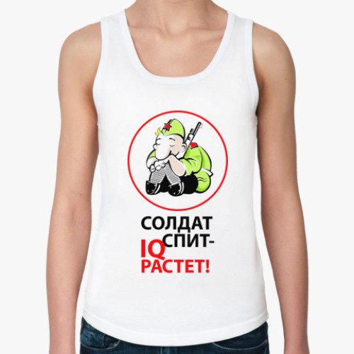 Женская майка с принтом Солдат
