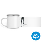 Кружка металлическая белая (круговая запечатка)