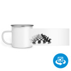 Кружка металлическая белая (круговая запечатка)