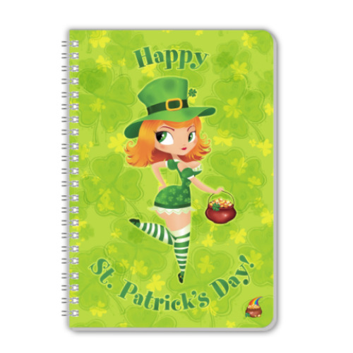 Тетрадь с принтом St. Patrick day
