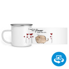 Кружка металлическая белая (круговая запечатка)