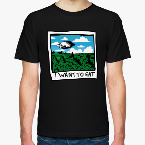 Футболка с принтом Я хочу есть