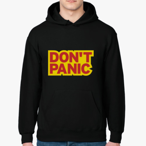 Толстовка худи с принтом Don't panic