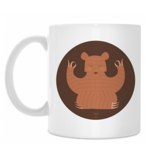 Кружка с принтом Animal Zen: B is for Bear