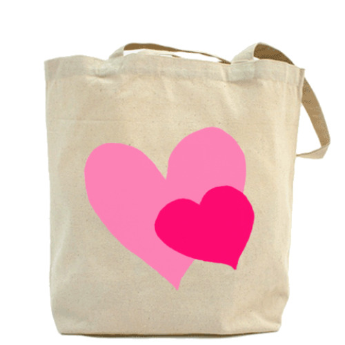 Сумка шоппер с принтом Hearts