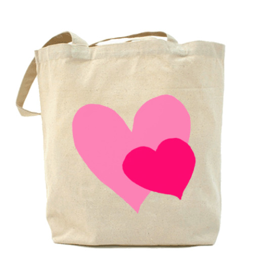 Сумка шоппер с принтом Hearts