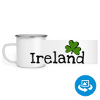 Кружка металлическая белая (круговая запечатка)