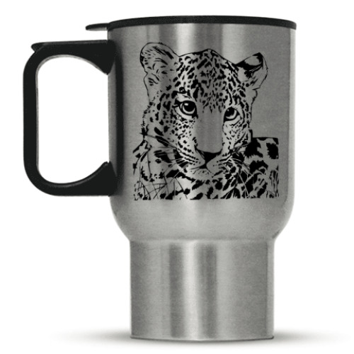 Кружка-термос с принтом Красивый Гепардик