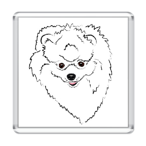 Магнит с принтом шпиц