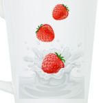 Молоко с клубникой