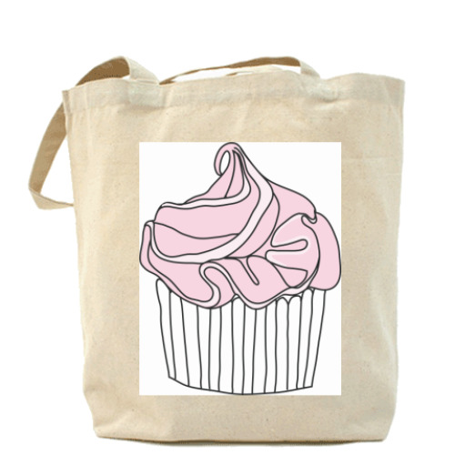 Сумка шоппер с принтом cupcake