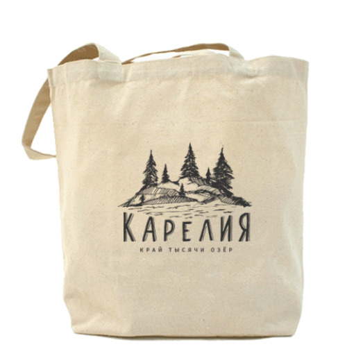 Сумка шоппер с принтом Карелия