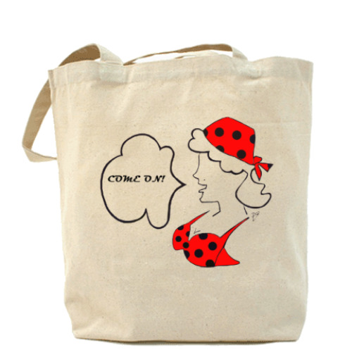 Сумка шоппер с принтом Сильная и независимая