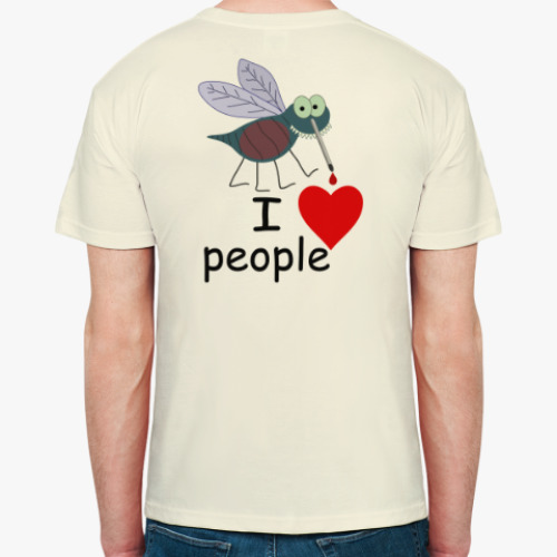 Футболка с принтом Комар. I love people