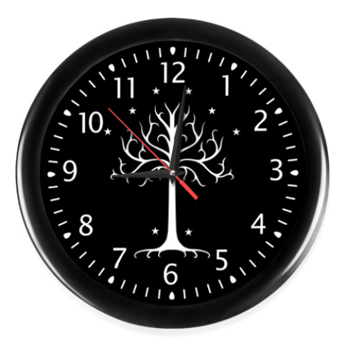 Настенные часы с принтом  'Белое дерево Гондора'