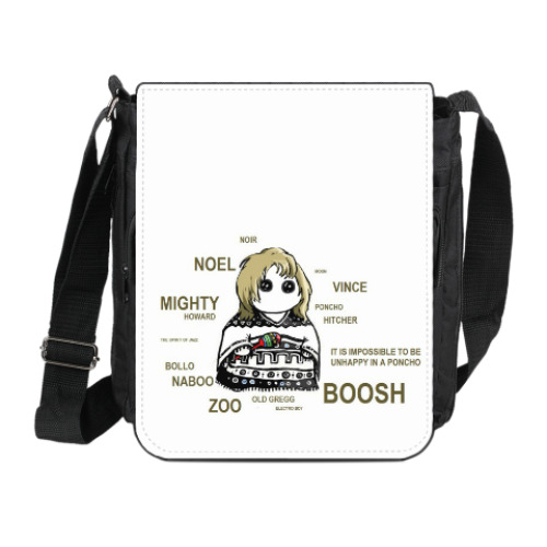 Сумка на плечо (мини-планшет) с принтом Noel Fielding ( Mighty Boosh )