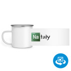 Кружка металлическая белая (круговая запечатка)