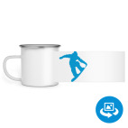 Кружка металлическая белая (круговая запечатка)