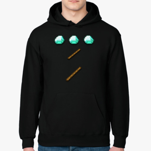 Толстовка худи с принтом MineCraft - Алмазная кирка