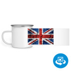 Кружка металлическая белая (круговая запечатка)