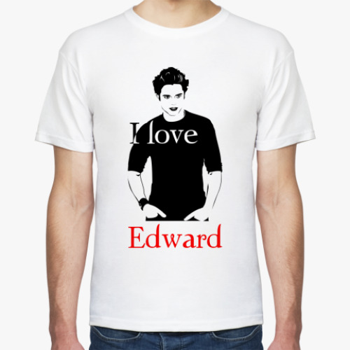Футболка с принтом I love Edward