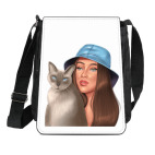 Арт «девушка с кошкой»