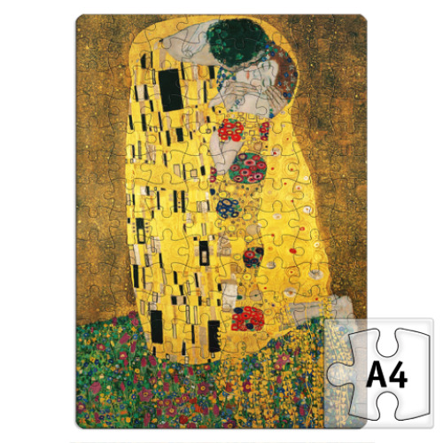 Пазл с принтом Климт. Поцелуй.
