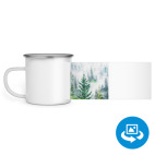 Кружка металлическая белая (круговая запечатка)