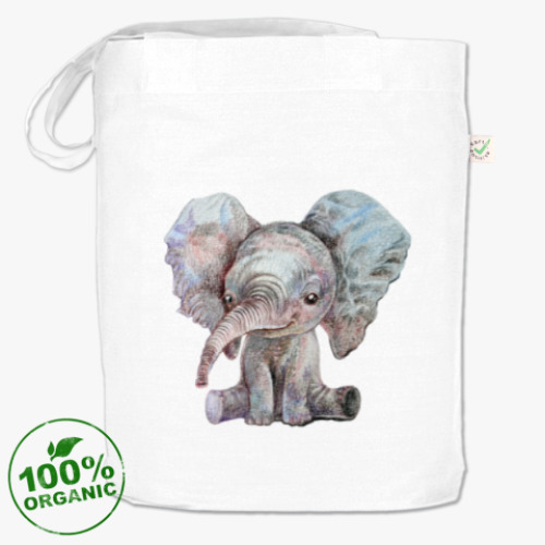 Сумка шоппер с принтом Малыш слонёнок