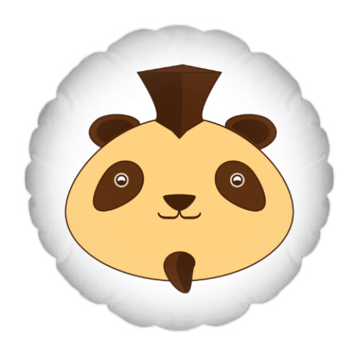 Подушка с принтом Смешная панда панк