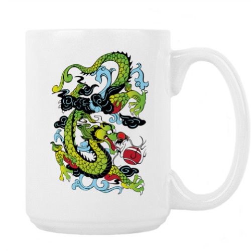 Кружка с принтом Дракон