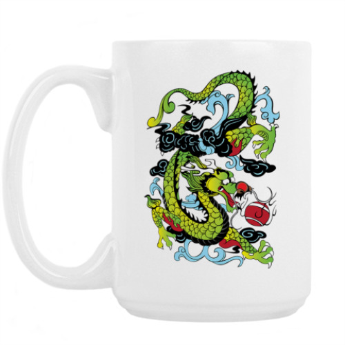 Кружка с принтом Дракон